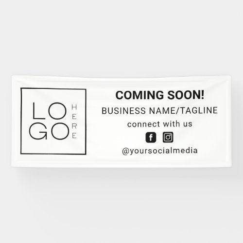 Coming Soon Social Media  Square Business Logo Banner