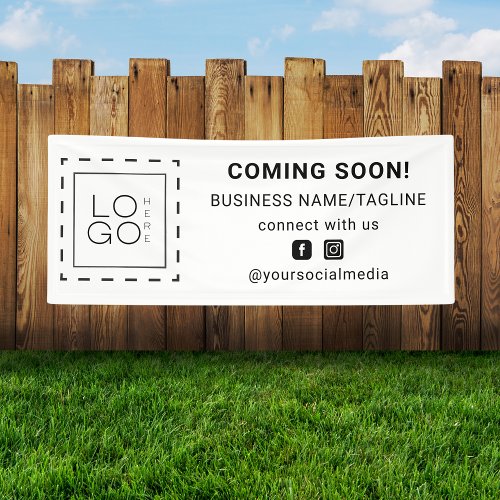 Coming Soon Social Media  Square Business Logo Banner