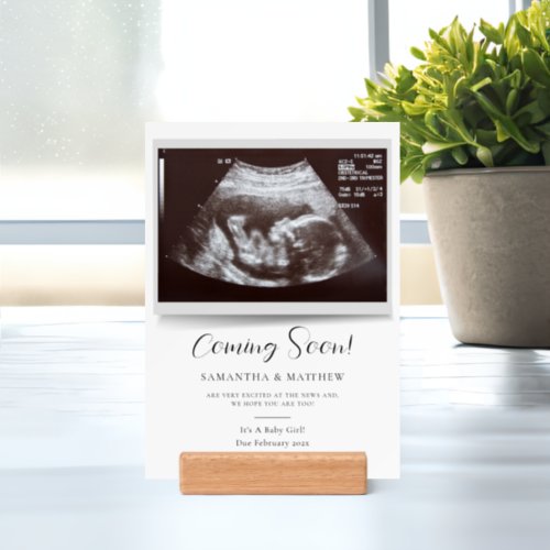 Coming Soon Sonogram Pregnancy Baby Shower Holder