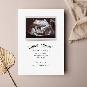 Coming Soon Ultrasound Photo Pregnancy Announcement