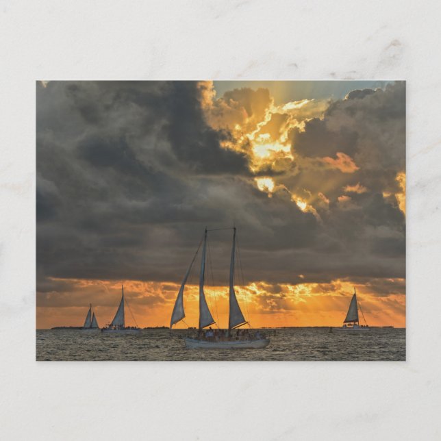 Coming Storm at Sunset in Key West, Florida Postcard (Front)