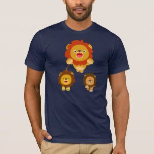 'Coming!!" Three Cute Cartoon Lions T-Shirt