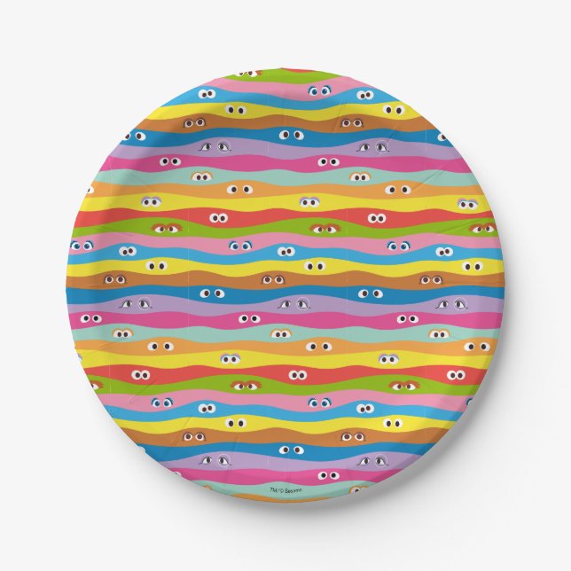 Coming Together Eyes Pattern Paper Plates (Front)