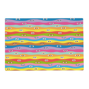 Coming Together Eyes Pattern Placemat