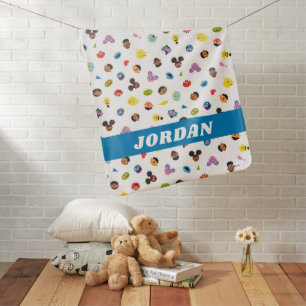 Coming Together Faces Pattern   Add Your Name Baby Blanket
