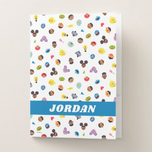 Coming Together Faces Pattern   Add Your Name Pocket Folder