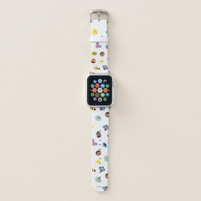 Coming Together Faces Pattern Apple Watch Band (Front)