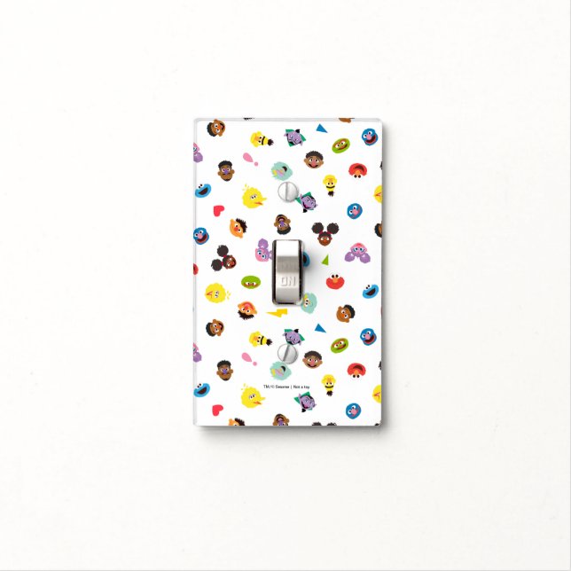 Coming Together Faces Pattern Light Switch Cover (In Situ)