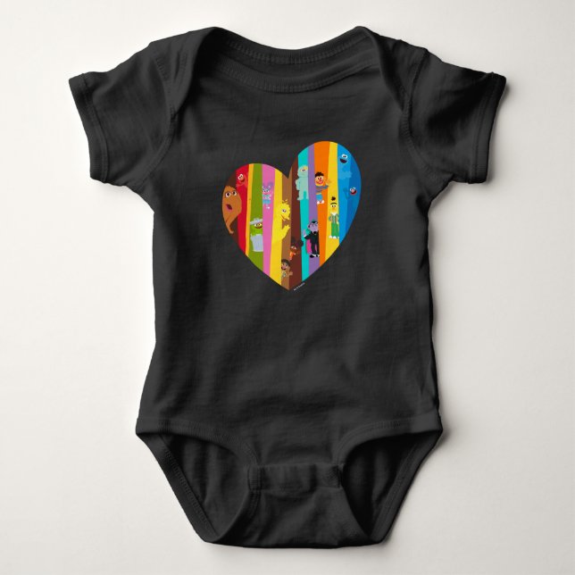 Coming Together Heart Baby Bodysuit (Front)