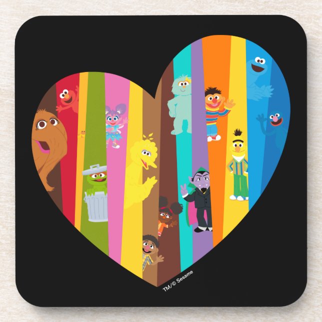 Coming Together Heart Beverage Coaster (Front)