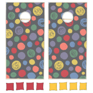 Coming Together Polka Dot Pattern Cornhole Set
