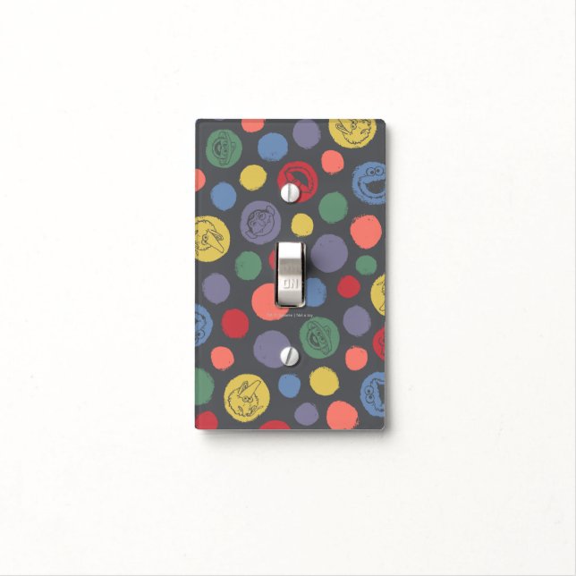 Coming Together Polka Dot Pattern Light Switch Cover (In Situ)