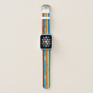 Coming Together Stripe Pattern Apple Watch Band