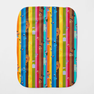 Coming Together Stripe Pattern Baby Burp Cloth