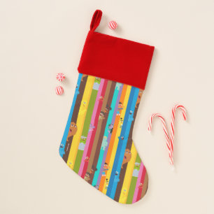 Coming Together Stripe Pattern Christmas Stocking