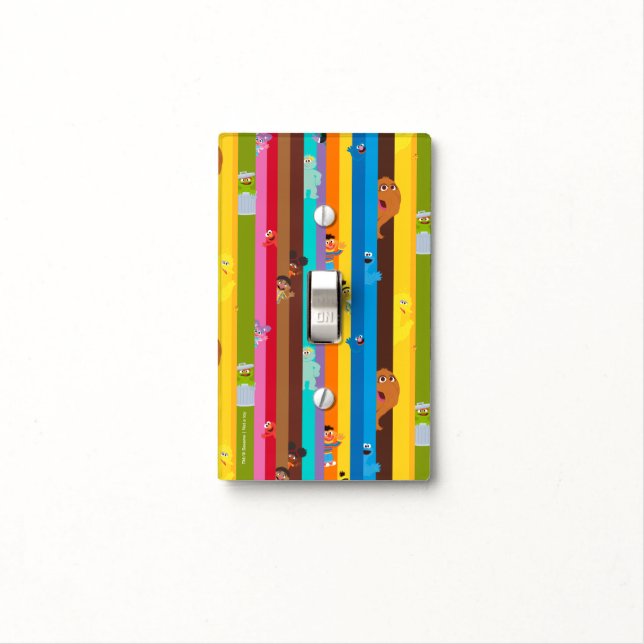 Coming Together Stripe Pattern Light Switch Cover (In Situ)
