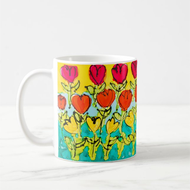 Coming Up Tulips Lovitude Mug (Left)