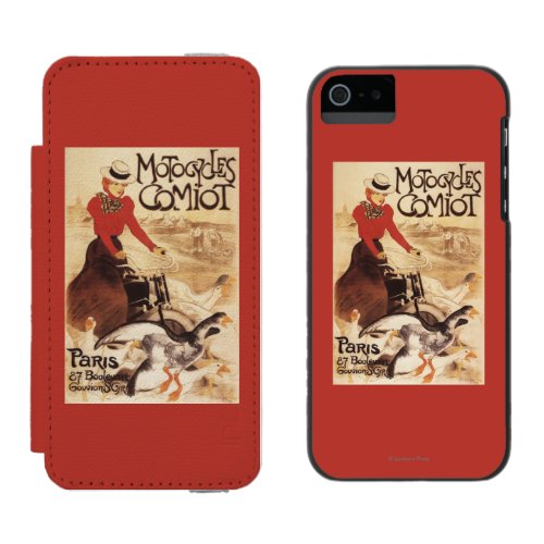 Comiot Motocycles Woman and Geese Promo Poster Wallet Case For iPhone SE55s