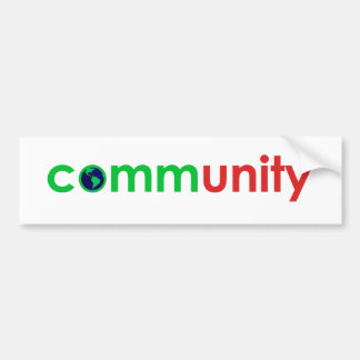 comm(unity) bumper sticker