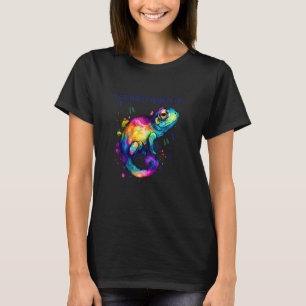 Comma Chameleon Colorful Grammar Pun Design Word T-Shirt