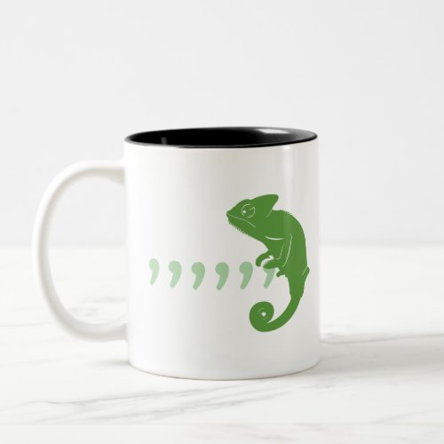 Comma Chameleon Two_Tone Coffee Mug