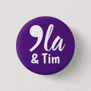 Comma Kamala and Tim 2024 Button