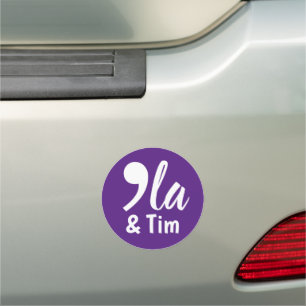 Comma Kamala and Tim 2024 Car Magnet