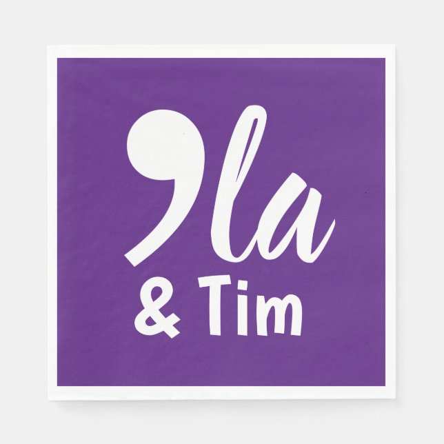 Comma Kamala and Tim 2024 Napkins (Front)