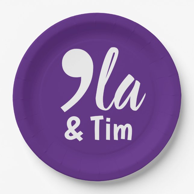 Comma Kamala and Tim 2024 Paper Plates (Front)