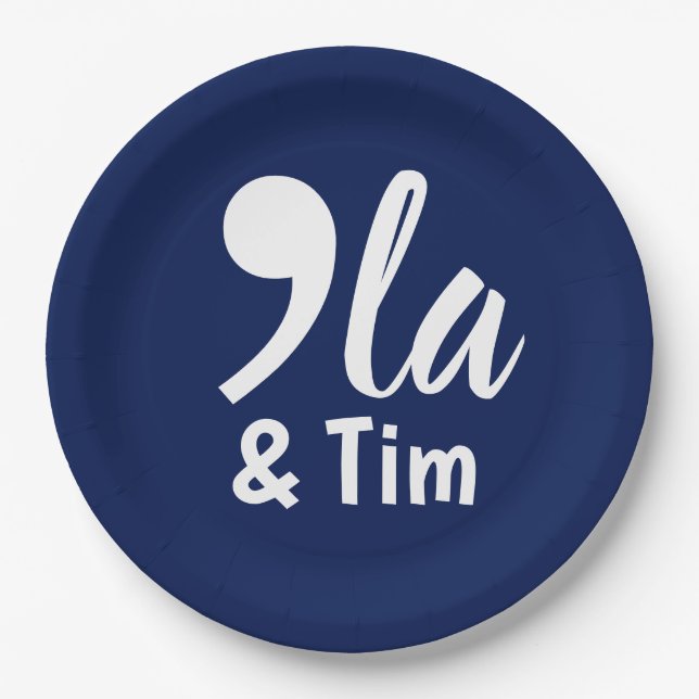 Comma Kamala and Tim 2024 Paper Plates (Front)