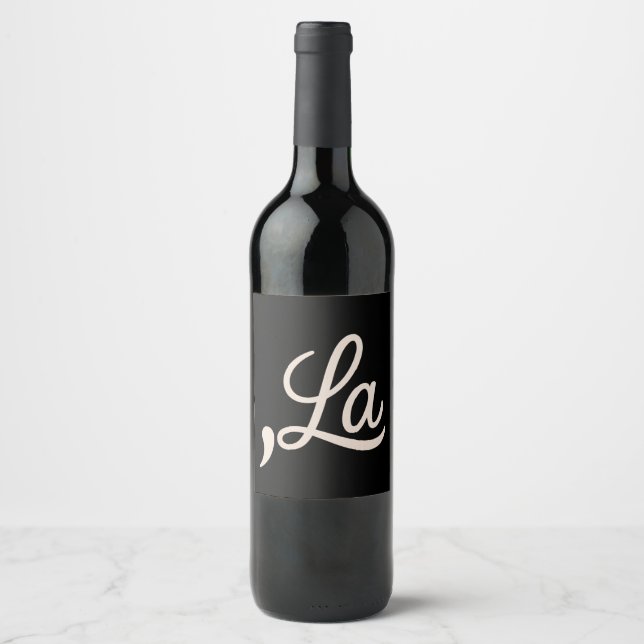Comma La 2024 For President Election Funny Kamala Wine Label (Front)
