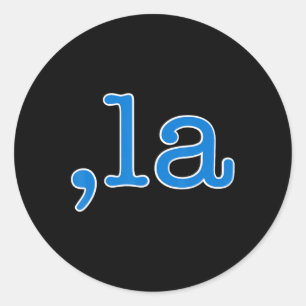 Comma La Blue Comma La - Kamala Harris 2024 Us Classic Round Sticker