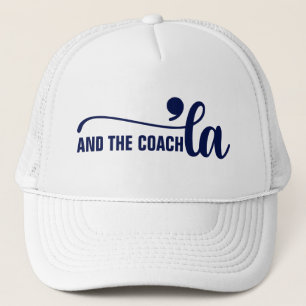 Comma la & Coach Kamala Harris Coach Blue Trucker Hat