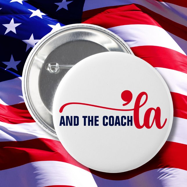 Comma la & Coach | Kamala Harris Coach Button (Creator Uploaded)