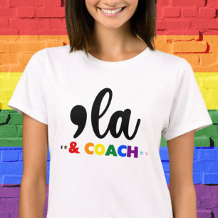 Comma la & Coach-Kamala Harris Progressive Pride T-Shirt