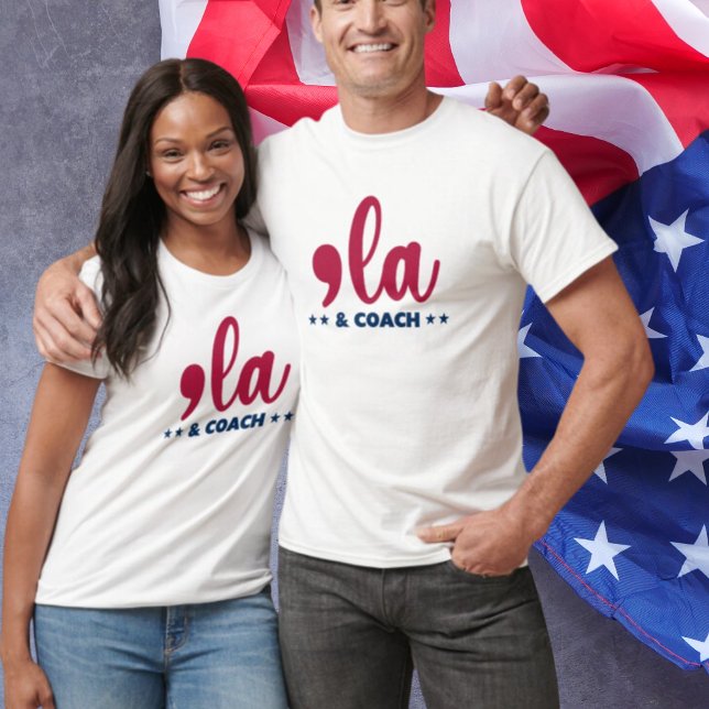 Comma la & Coach-Kamala Harris Tim Walz T-Shirt (Creator Uploaded)