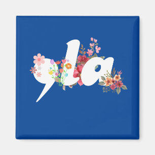 Comma la Floral Kamala Harris President Flowers Magnet