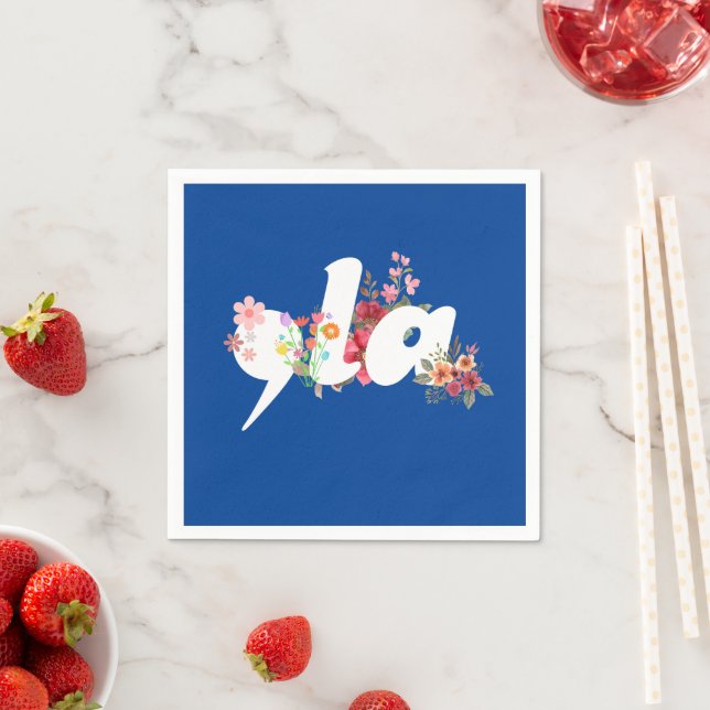 Comma la Floral Kamala Harris President Flowers Napkins (Insitu)