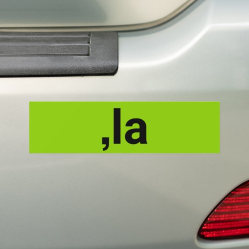 Comma La funny brat kamala black lime green Bumper Sticker