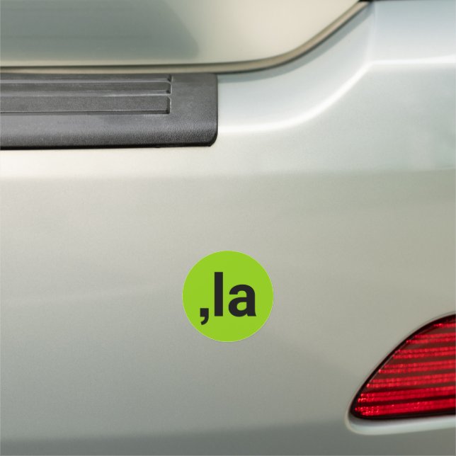 Comma La funny brat kamala black lime green Car Magnet (In Situ)