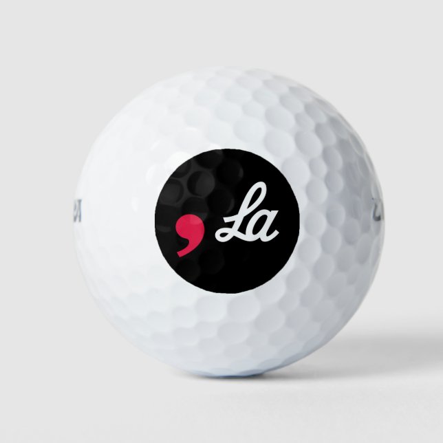 Comma La Funny Punctuation Kamala Harris Golf Balls (Front)