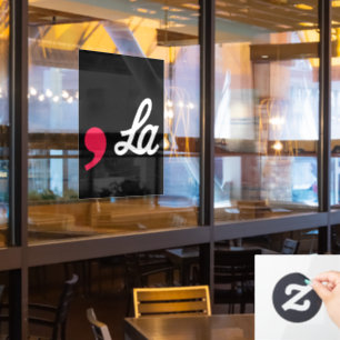 Comma La Funny Punctuation Kamala Harris Window Cling