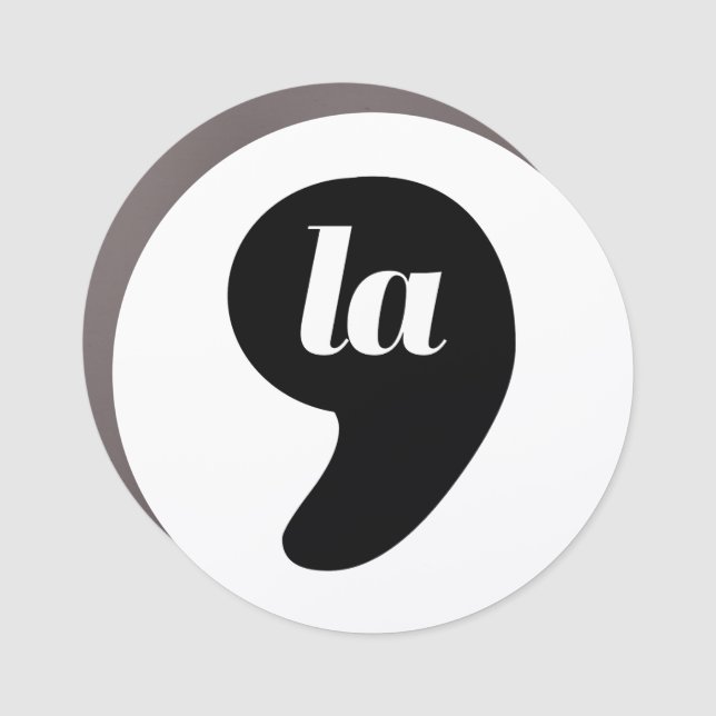 Comma La - Kamala Black Car Magnet (Front)