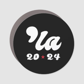 Comma La - Kamala Black Car Magnet