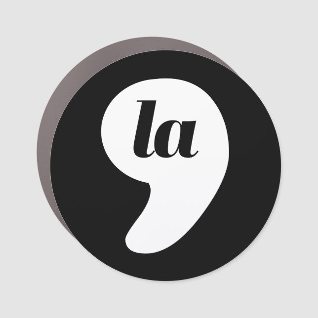 Comma La - Kamala Black Car Magnet (Front)