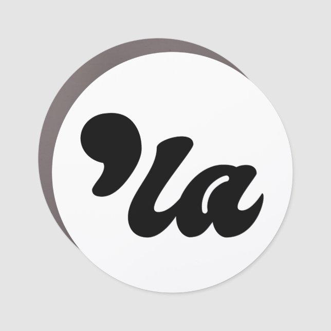 Comma La - Kamala Black Car Magnet (Front)