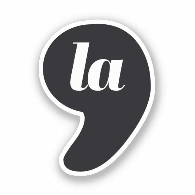 Comma La - Kamala Black Sticker (Front)