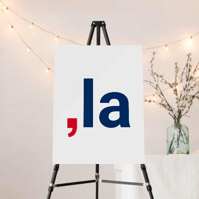 Comma La kamala funny pronunciation patriotic Foam Board (In Situ (Stand))