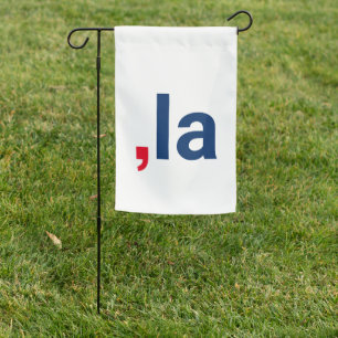 Comma La kamala funny pronunciation patriotic Garden Flag