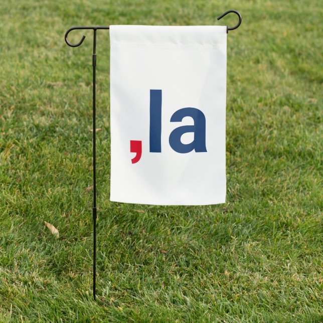 Comma La kamala funny pronunciation patriotic Garden Flag (In SItu)